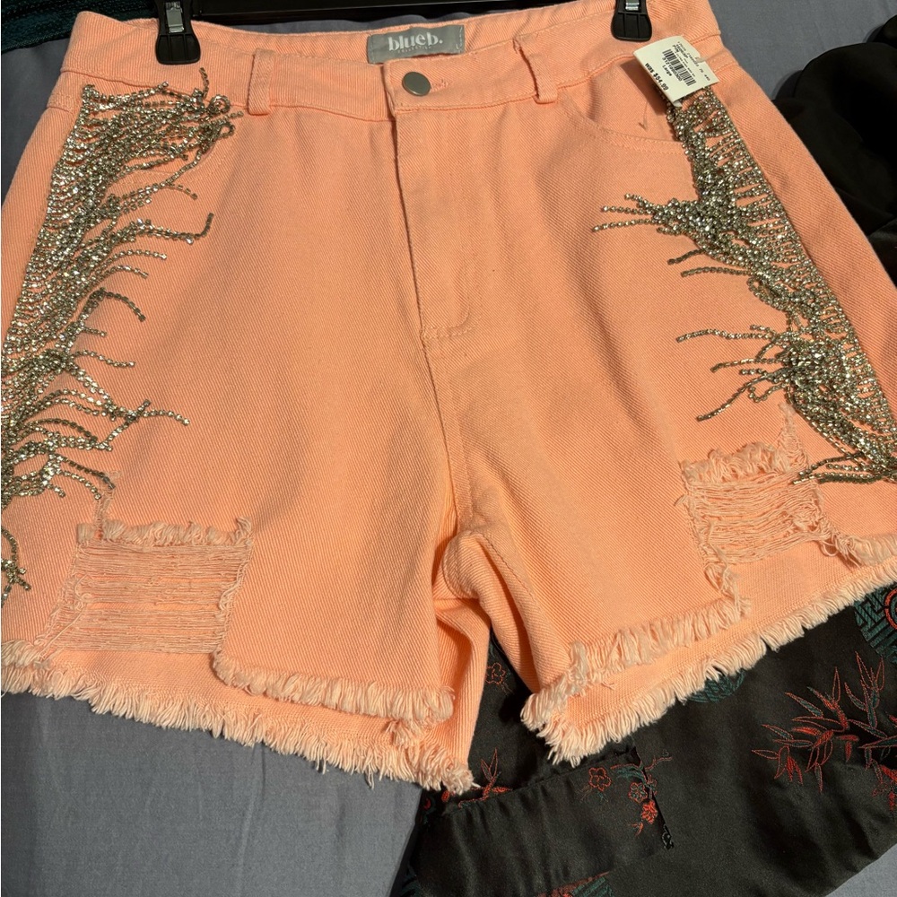 Blush Women's Embellished Shorts